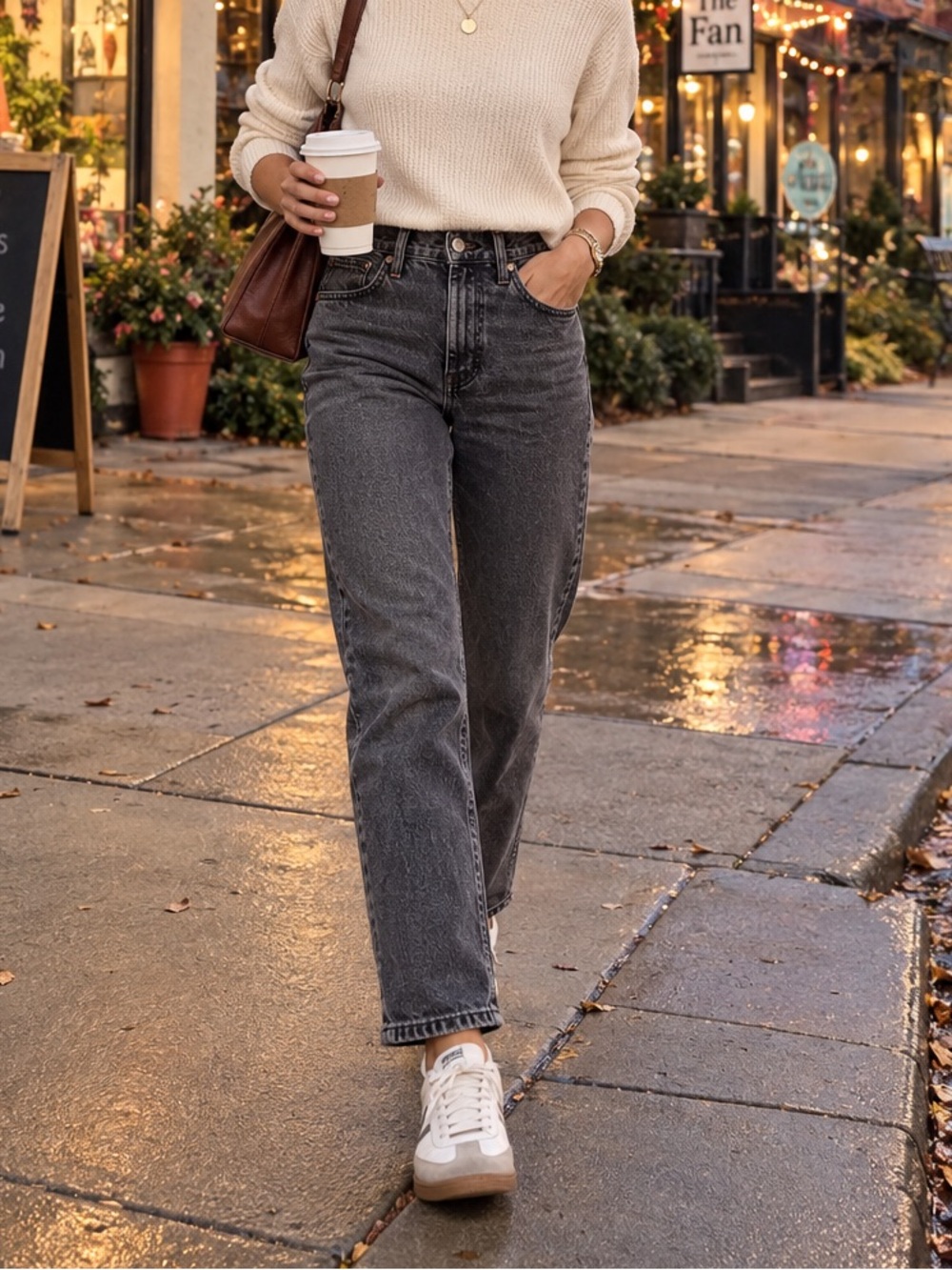 Madewell The Perfect Vintage Jeans Washed Black High Rise Straight Size 24
